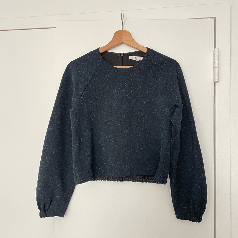 Tibi Cropped Crew Neck